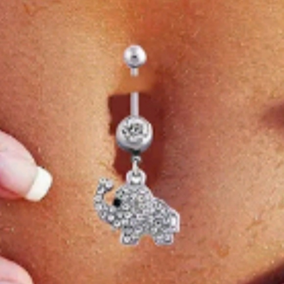 1 LEFT 🎀3/$23🎀 Rhinestone Elephant Belly Ring 🐘 - Picture 2 of 5